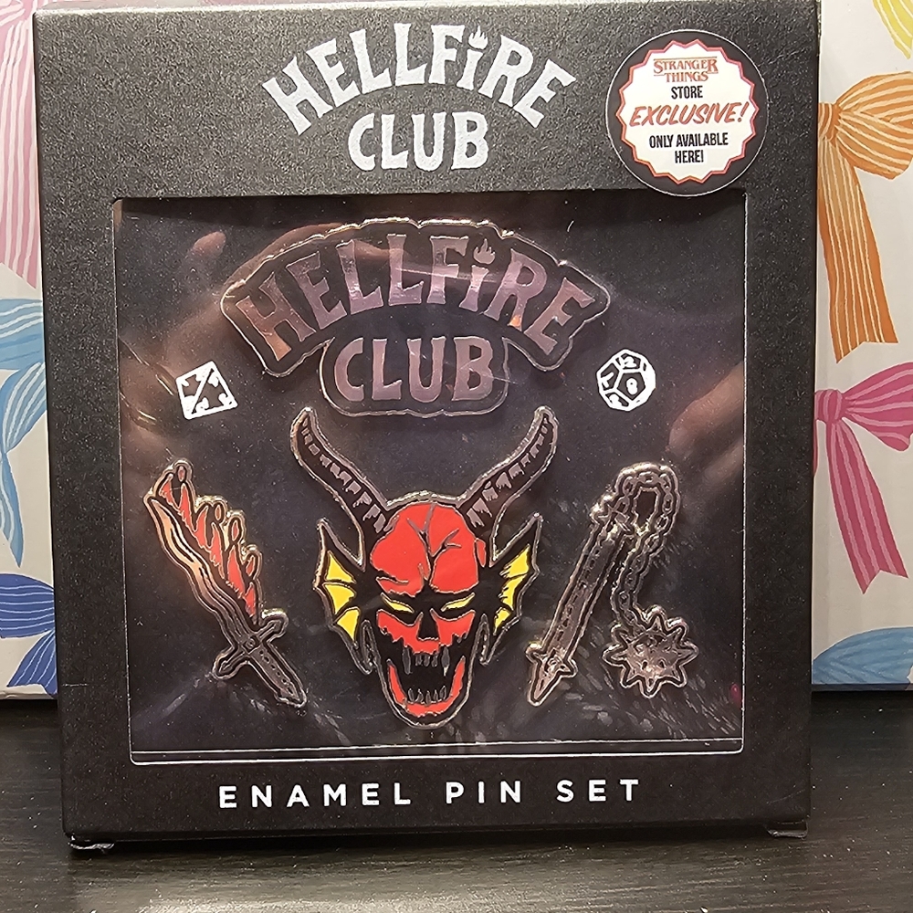 STRANGER THINGS Exclusive Hellfire Club Enamel Pin Set